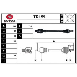 Cardan Arbre de Transmission Avant Droit Pour Renault Twingo II 8200684084