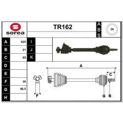 Cardan Arbre de Transmission avant Gauche Pour Renault Clio II Kangoo 7700111259