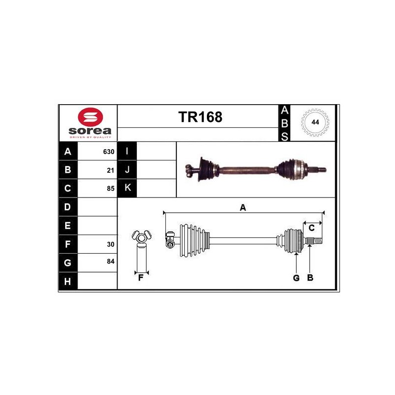 Cardan Arbre de Transmission avant Gauche Pour Renault Clio II Kangoo Thalia I