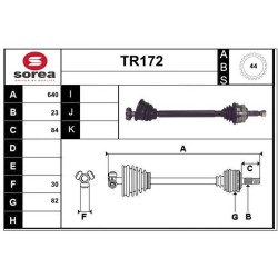 Cardan Arbre de Transmission avant Gauche Pour Renault Kangoo 8200144781