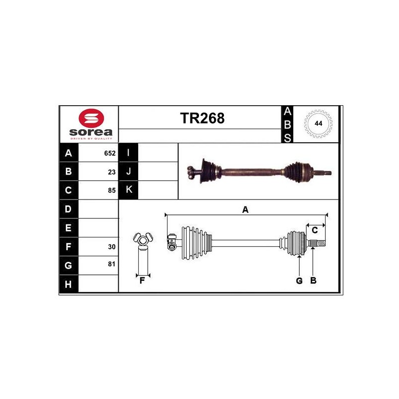 Cardan Arbre de Transmission avant Gauche Pour Renault Megane Scenic 7701469845