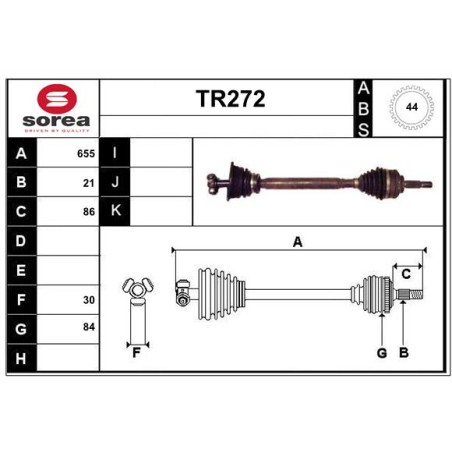 Cardan Arbre de Transmission avant Gauche Pour Renault Megane I 7711135233