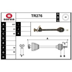 Cardan Arbre de Transmission avant Gauche Pour Renault Megane I 8200064731