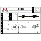 Cardan Arbre de Transmission avant Gauche Pour Renault Opel Nissan 391016100R