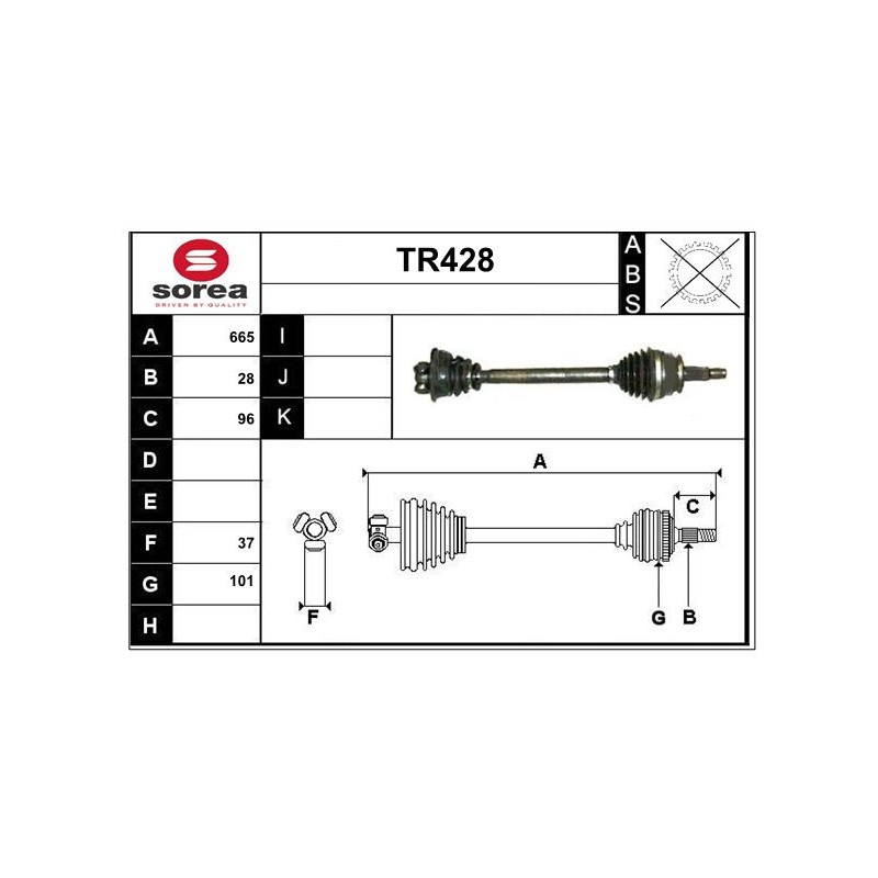 Cardan Arbre de Transmission avant Gauche Pour Renault Opel Nissan Vauxhall