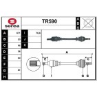 Cardan Arbre de Transmission avant Gauche Pour Renault Kangoo 8200661557