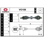 Cardan Arbre de Transmission Pour Volvo S60 I S80 V70 II 36000521 8252037