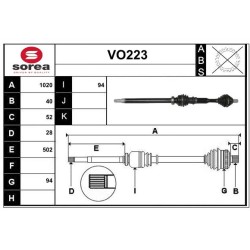 Cardan Arbre de Transmission Pour Volvo XC60 36001021 36001182 36001399 36012418