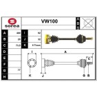 Cardan Arbre de Transmission avant Gauche Pour VW Derby Polo Audi 50