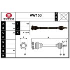 Cardan Arbre de Transmission Avant Droit Pour VW Seat Skoda Fabia I 6Q0407272DH