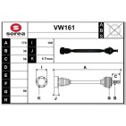 Cardan Arbre de Transmission Avant Droit Pour VW Audi Seat Skoda 6Q0407272EA