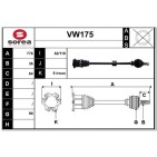 Cardan Arbre de Transmission Pour VW Audi Seat Ibiza V 2Q0407272CB 2Q0407452GX