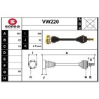 Cardan Arbre de Transmission avant Gauche Pour VW Golf III IV Passat 357407271GX