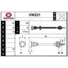 Cardan Arbre de Transmission Avant Droit Pour VW Golf III IV Passat 357407272FX