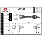Cardan Arbre de Transmission avant Gauche Pour VW Audi Seat Skoda 1J0407271QF