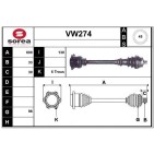 Cardan Arbre de Transmission avant Gauche Pour VW Passat Audi Skoda 8D0407271EK
