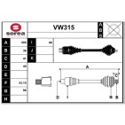 Cardan Arbre de Transmission Pour VW Tiguan Audi Q3 5N0407766X 3Q0407272BG