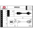 Cardan Arbre de Transmission Pour VW Audi Seat Skoda 5N0407763F 5N0407763FX