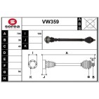 Cardan Arbre de Transmission Pour VW Sharan Seat Alhambra 7N0407764N 7N0407764A