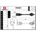 Cardan Arbre de Transmission Pour VW Audi Seat Leon Skoda 5Q0407272DA 5Q0407764X