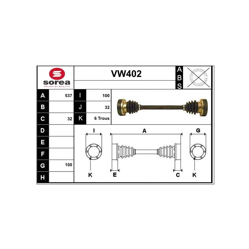 Cardan Arbre de Transmission Arrière Pour VW Transporter III 251501203B