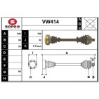 Cardan Arbre de Transmission Pour VW Transporter IV 701407271M 701407449FX