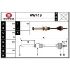 Cardan Arbre de Transmission Avant Droit Pour VW Multivan V 7H0407272AL