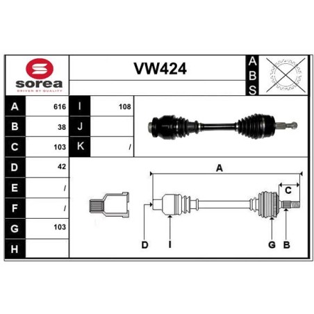 Cardan Arbre de Transmission Pour VW Multivan V Transporter VI 7E0407271AC