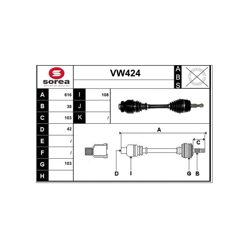 Cardan Arbre de Transmission Pour VW Multivan V Transporter VI 7E0407271AC