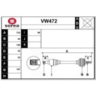 Cardan Arbre de Transmission Pour VW Crafter MAN TGE 65391066011 65391066061