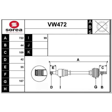 Cardan Arbre de Transmission Pour VW Crafter MAN TGE 65391066011 65391066061