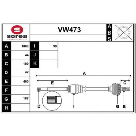 Cardan Arbre de Transmission Pour VW Crafter MAN TGE 65391066062 65391066071
