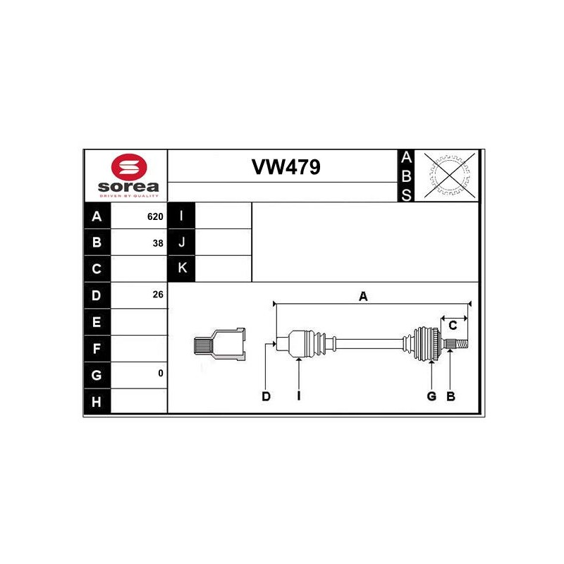 Cardan Arbre de Transmission Pour VW Multivan VI Transporter 7E0407276T