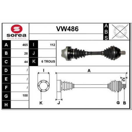 Cardan Arbre de Transmission Pour VW Amarok 2H0407271B 2H0407271BX 2H0407271D