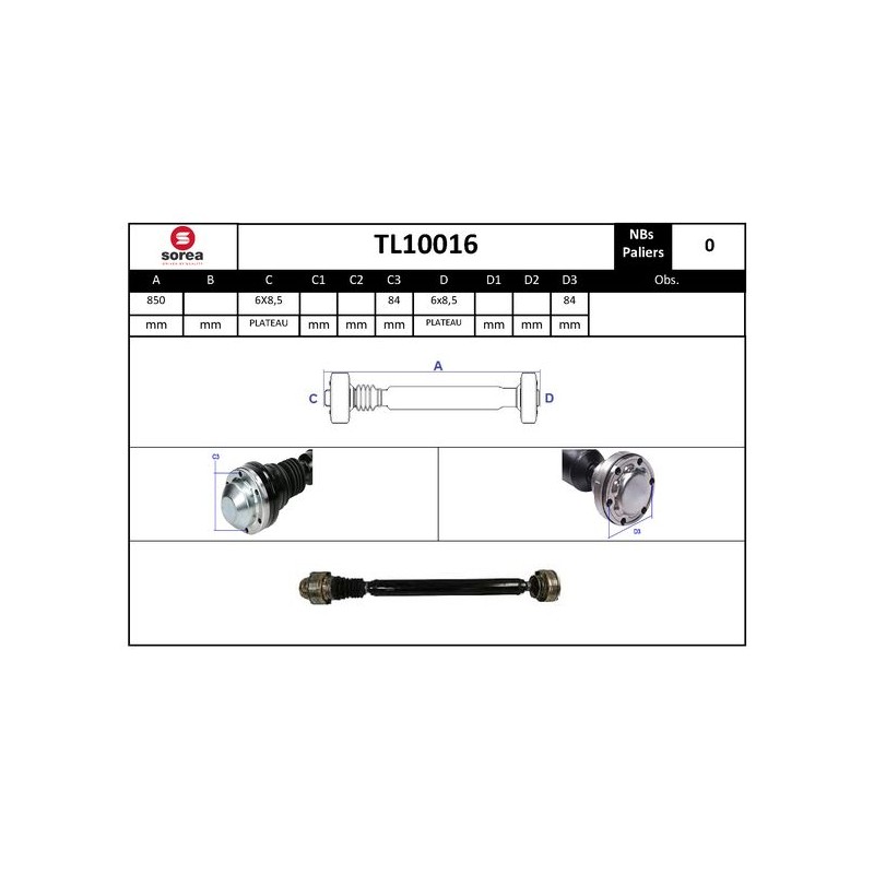 Arbre de Transmission, Entraînement Essieux Pour Jeep 00K52099499AG 52099499AG