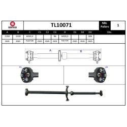 Arbre de Transmission, Entraînement Essieux Pour VW Tiguan Audi Q3 5N0521101EX