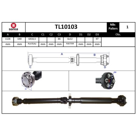 Arbre de Transmission, Entraînement Essieux Pour BMW X3 26103413799