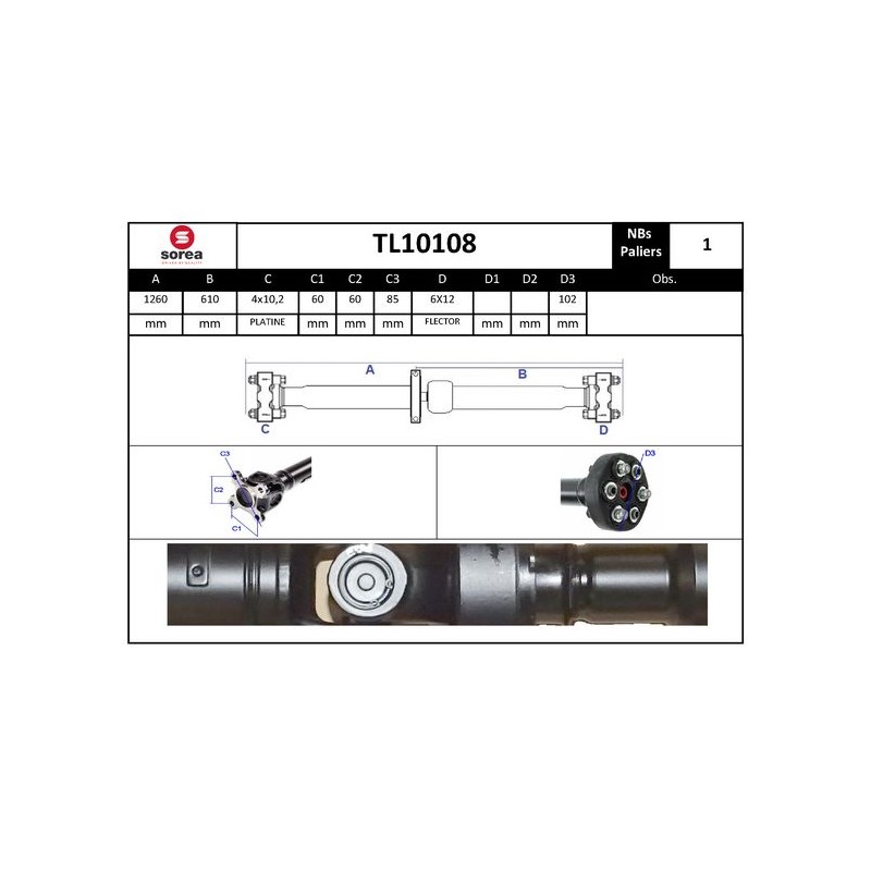 Arbre de Transmission, Entraînement Essieux Pour BMW X3 26103402134 26103402142