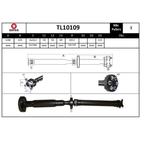 Arbre de Transmission, Entraînement Essieux Pour BMW X3 26107564741 26107569960