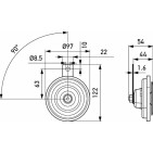 Avertisseur Sonore Klaxon Pour CLAAS FENDT MASSEY FERGUSON 0071729.2 1678404M1