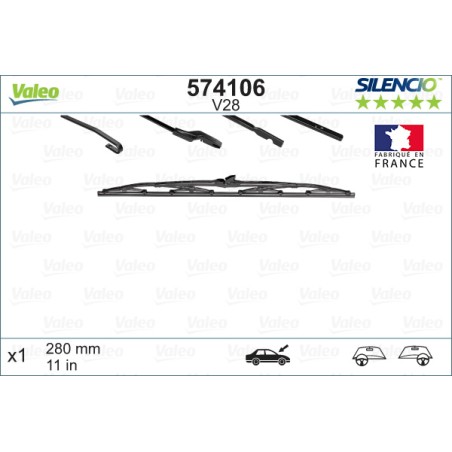 1 Balai D'Essuie-Glace 280mm Pour Peugeot Renault VW 1500,1600 Kaefer Seat