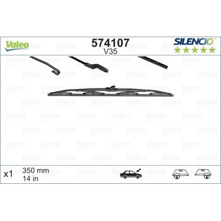 1 Balai D'Essuie-Glace 350mm Pour Peugeot Renault VW Audi 7701045747 7701068742