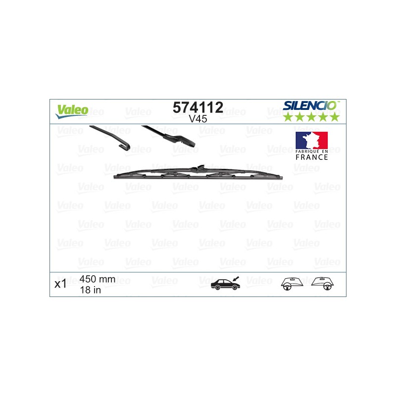 1 Balai D'Essuie-Glace 450mm Pour Peugeot Renault Dacia VW 7701038296 6001548314