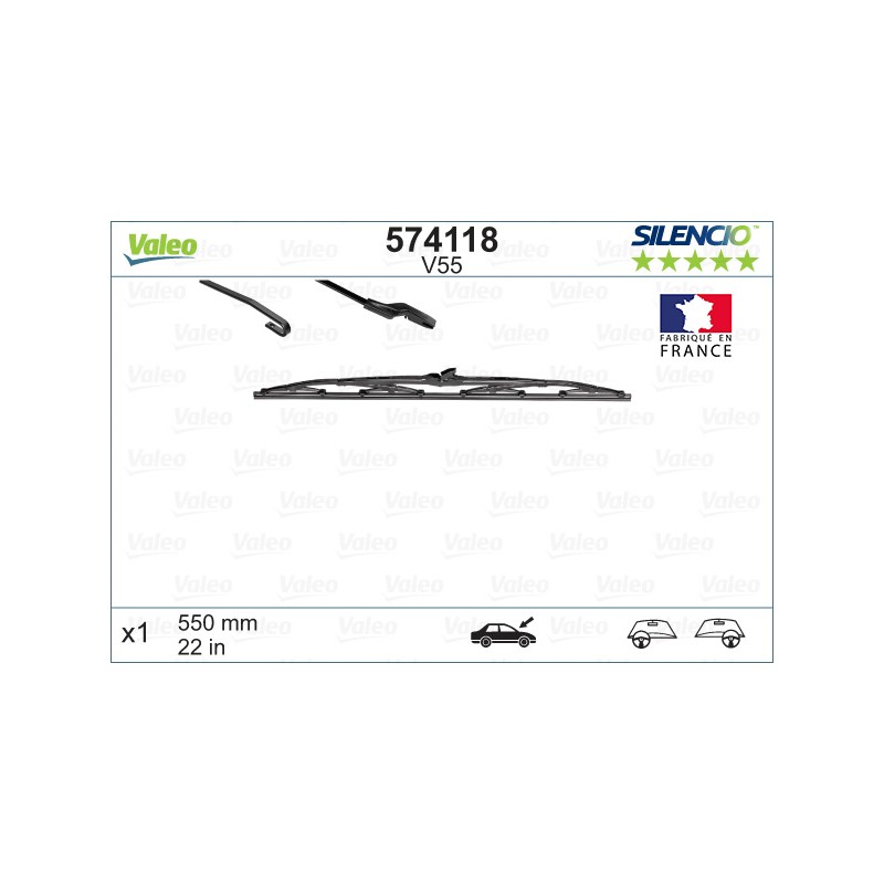 1 Balai D'Essuie-Glace 550mm Pour Peugeot Renault Dacia VW 1611346580 288900464R