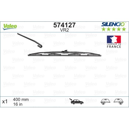 1 Balai D'Essuie-Glace 400mm Pour Renault Clio I