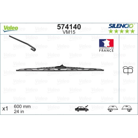 1 Balai D'Essuie-Glace 600mm Pour Renault Espace II Opel Nissan Iveco 7701051902