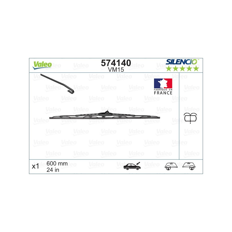 1 Balai D'Essuie-Glace 600mm Pour Renault Espace II Opel Nissan Iveco 7701051902