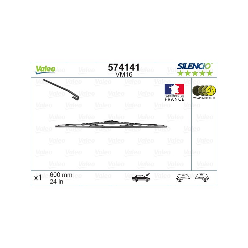 1 Balai D'Essuie-Glace 600mm Pour Peugeot Renault Dacia Duster VW 1613291580