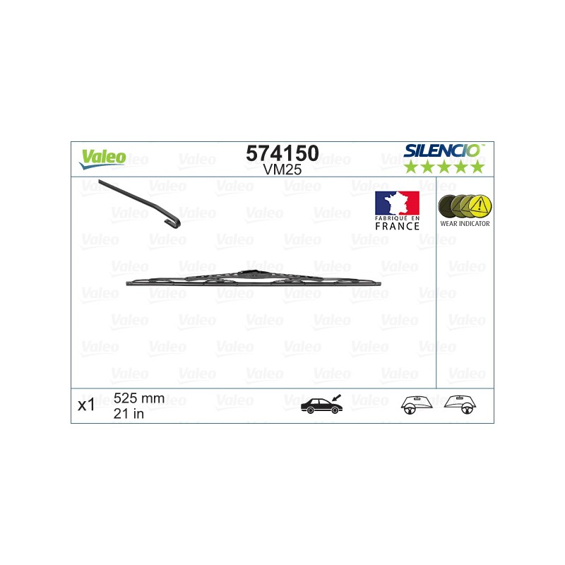 1 Balai D'Essuie-Glace 525mm Pour Peugeot Renault VW Audi 6423-05 28890-00QAH