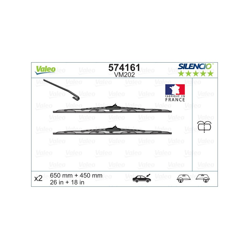 2 Balais D'Essuie-Glace 650mm 450mm Pour Renault Avantime Espace III